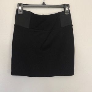 Black mini skirt